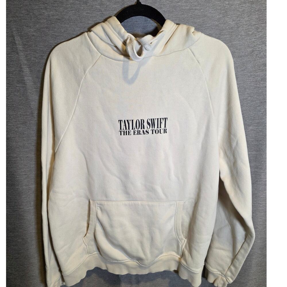 Taylor Swift Official The Eras Tour Sweatshirt Hoodie Adult Size S Unisex Cream